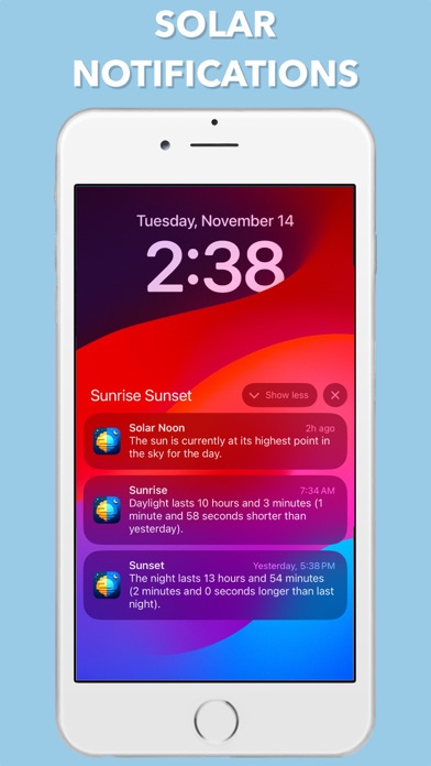 Sunrise Sunset Widget Screenshot