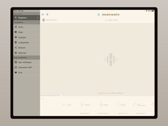 Marantz AVR Remote iPad app afbeelding 4