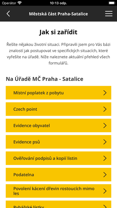 Moje Satalice Screenshot
