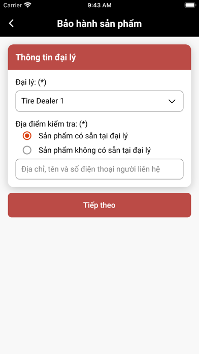 Bảo hành sản phẩm Screenshot