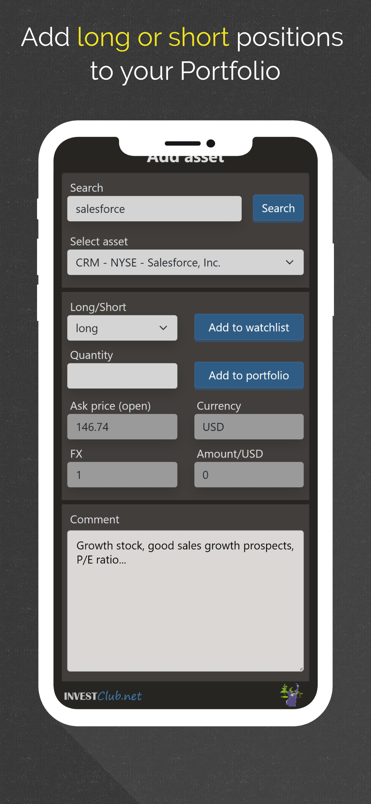 InvestClub app