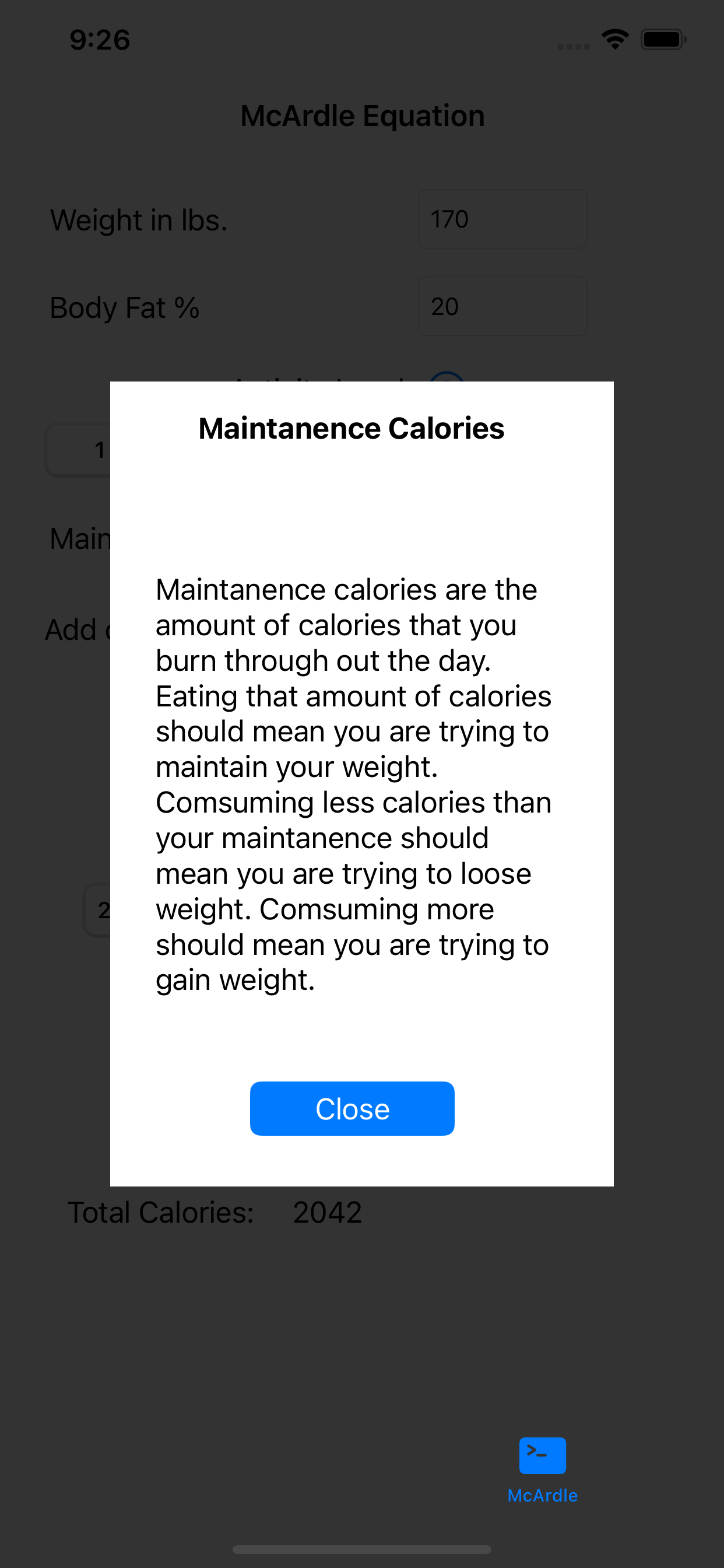 Macro Calculator 2.0