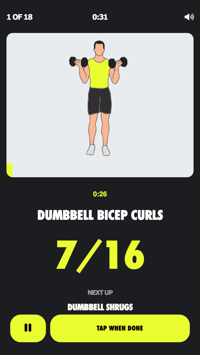 Dumbbell Training App