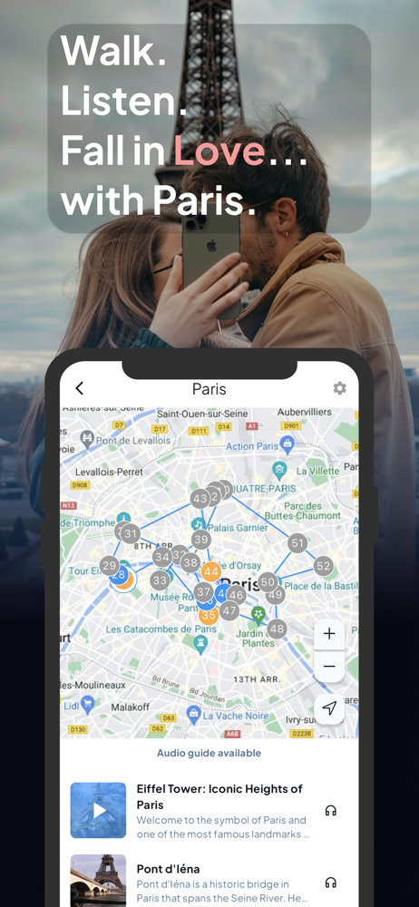 Paris Audio Tour & Offline Map screenshot 2