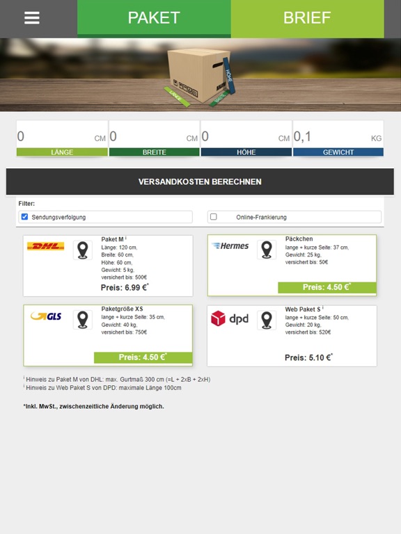 Screenshot #4 pour Versandpreis