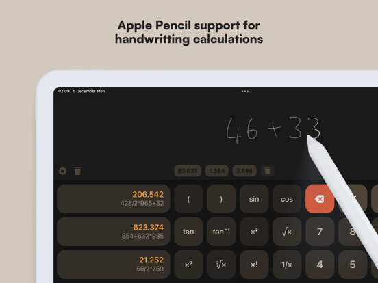 Calculator M+ iPad app afbeelding 4