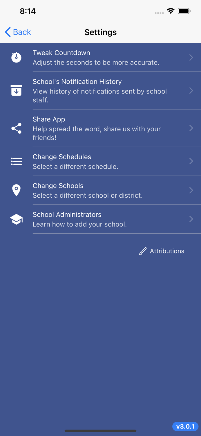 Bell Schedule For School