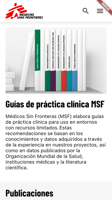 MSF Medical Guidelines Screenshot