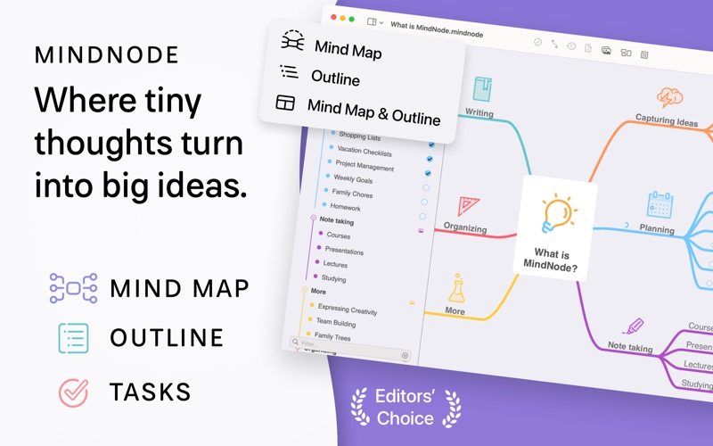 mindnode – mind map & outline iphone screenshot 1