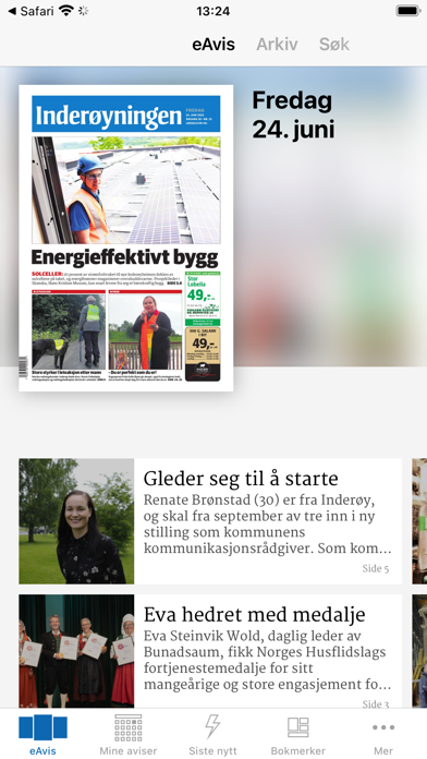 Inderøyningen eAvis Screenshot