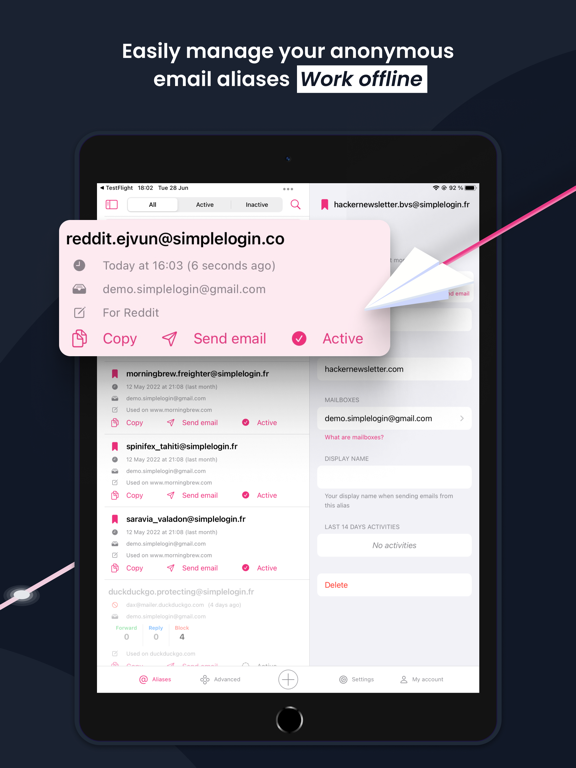 Screenshot #5 pour SimpleLogin - Email alias