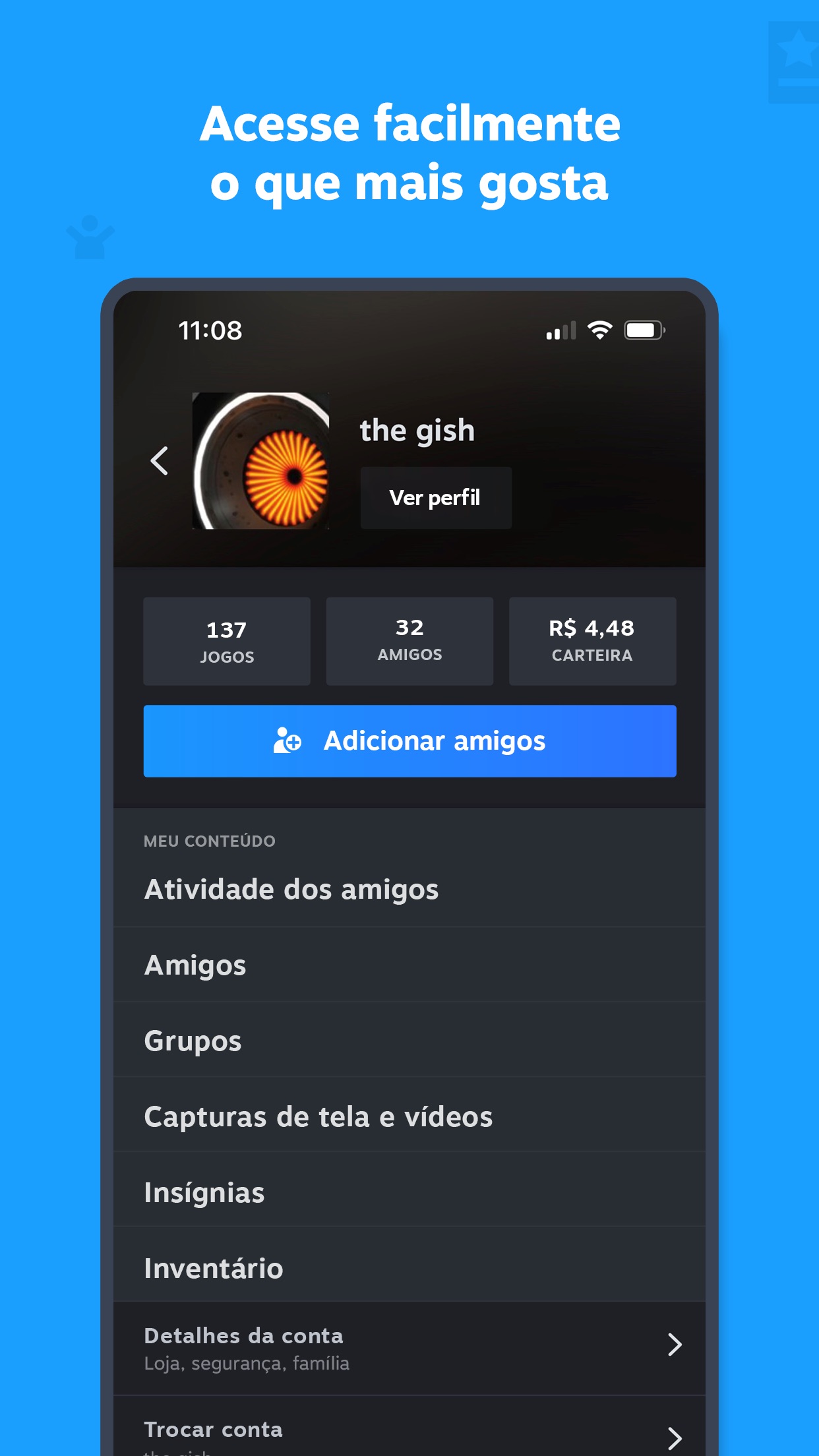 Screenshot do app Steam Mobile