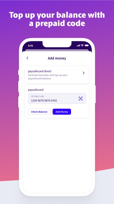 paysafecard - prepaid payments Screenshot