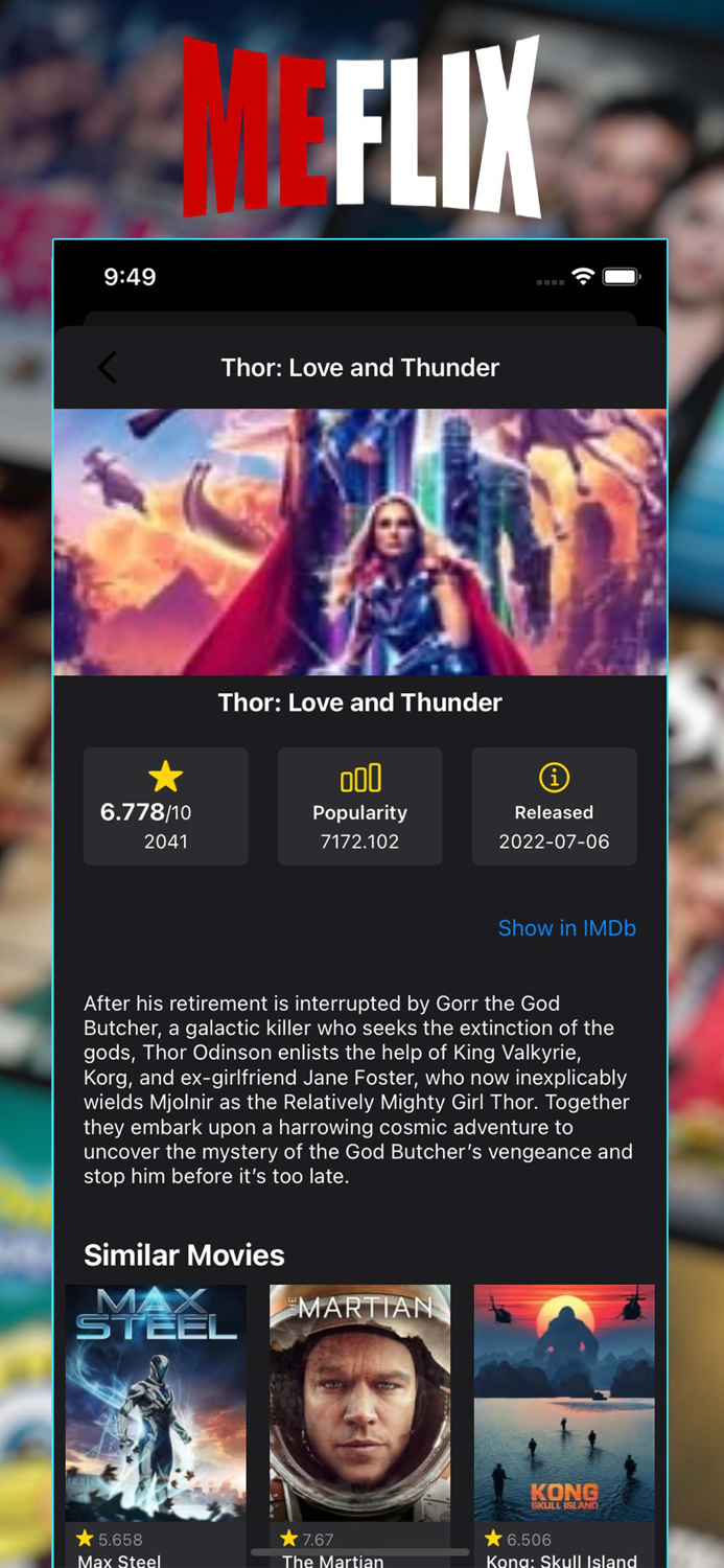 MEFLIX  Movies and Showtime