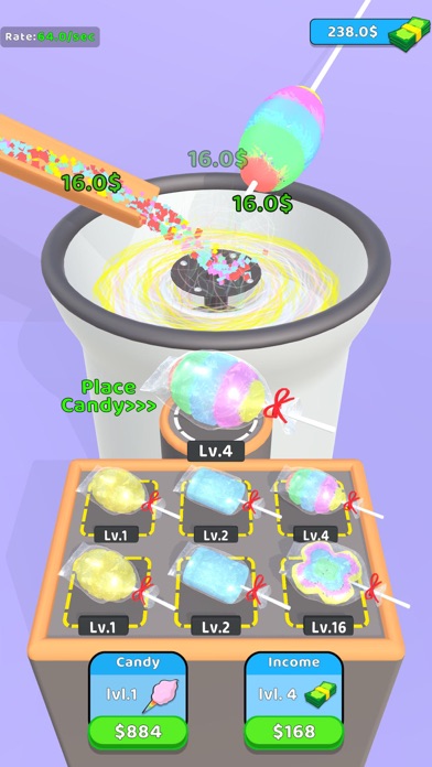 Cotton Candy Shop: Idle Tycoon Screenshot