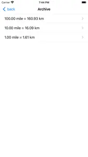 mile km iphone screenshot 4