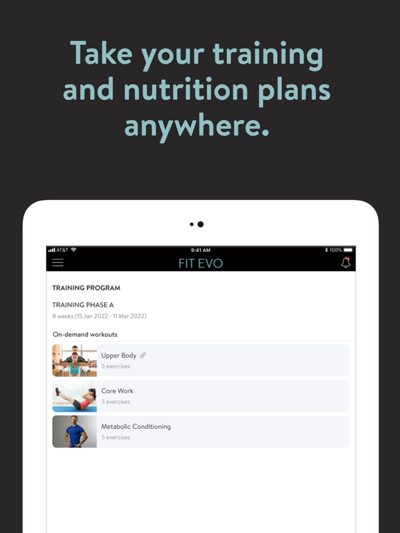Fit Evo Online iPad screenshot 3 - Health & Fitness app
