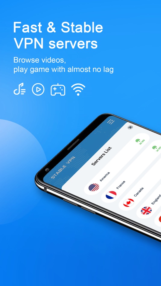 #1. VPN Stable - Fast & Secure VPN (iOS) 由: ACCESSORIES 4 TECHNOLOGY LIMITED