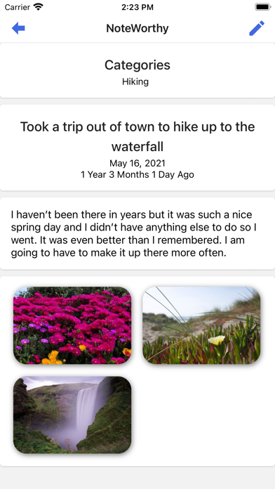 NoteWorthy - Events Screenshot