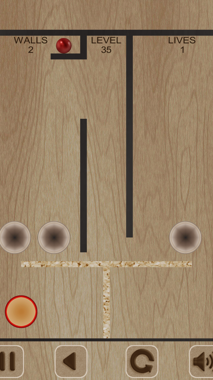 Flying Red Ball and Walls