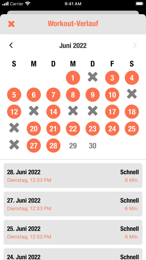 Streaks Workout iPhone App Screenshot 5 – Gesundheit & Fitness