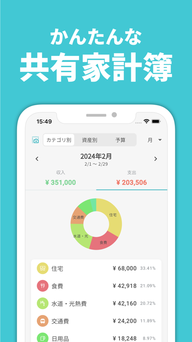 共有家計簿 - まねーぼのおすすめ画像1
