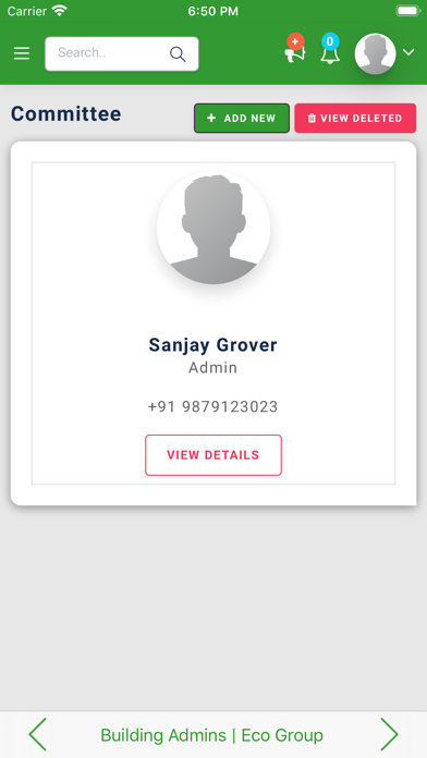 Admin ECO Group Screenshot