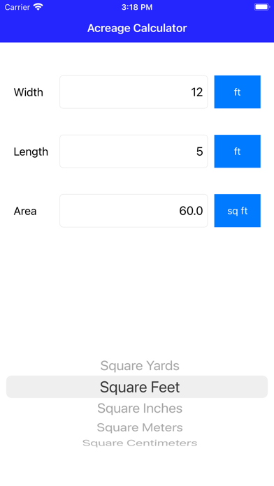 Screenshot #2 pour Acreage Calculator