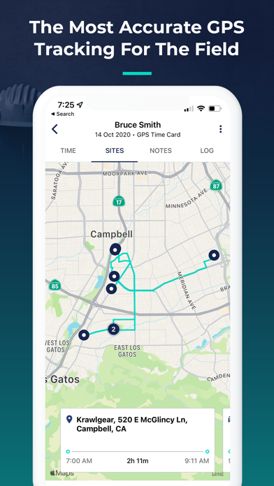 Workyard GPS Time Tracking App Screenshot
