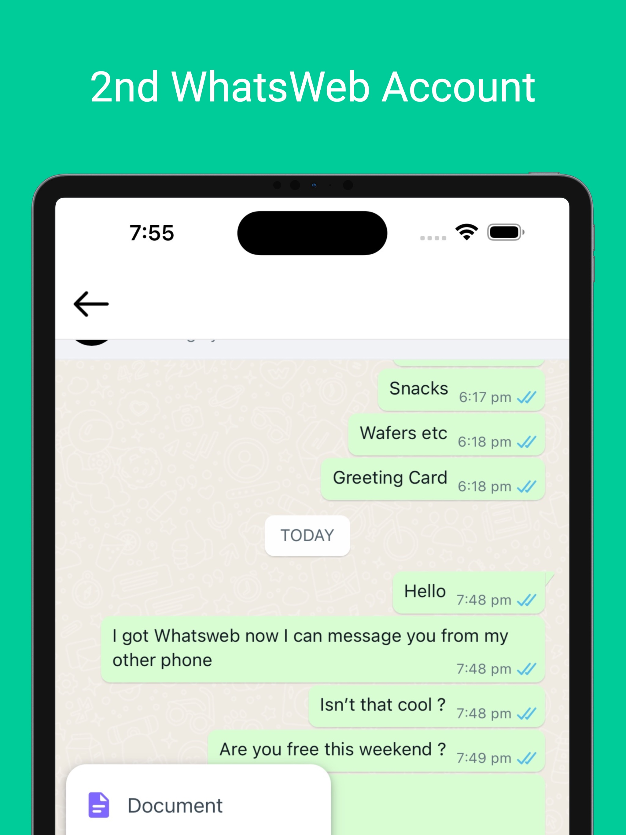 WA Web Chat Dual Messenger