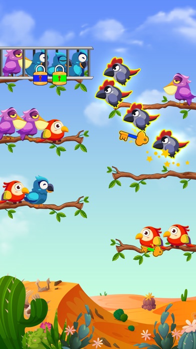 Bird Sort Color Puzzle Game Screenshot on iOS