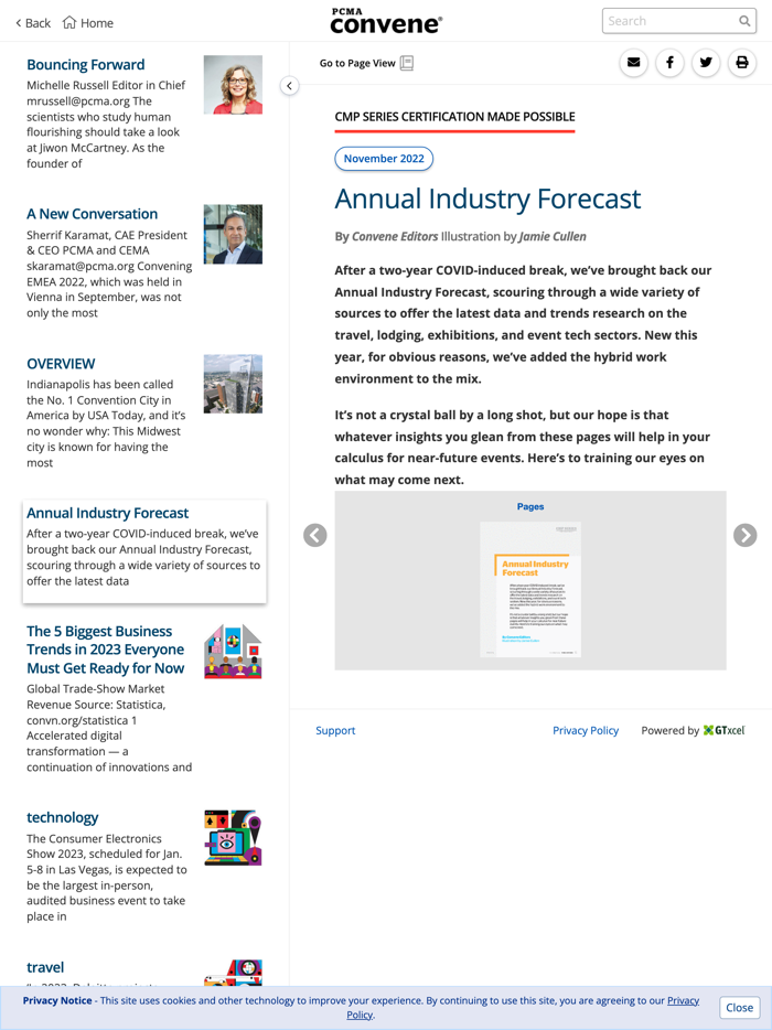 PCMA Convene Magazine