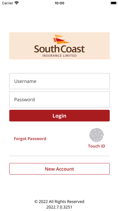 South Coast Insurance Screenshot