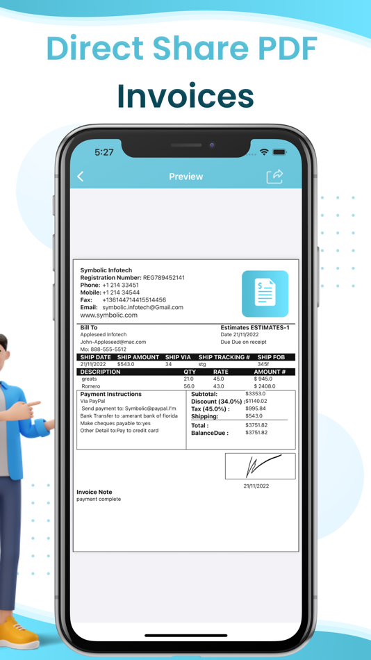 #3. OnTheGo Invoice Estimate Maker (iOS) 由: Niral Mavani