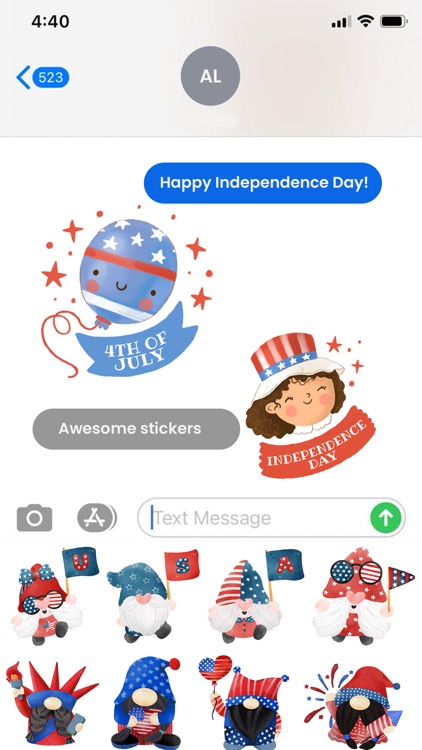 Watercolor 4th July Stickers