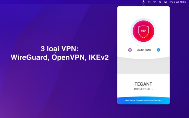 Tegant VPN Bảo mật nhanh chóng