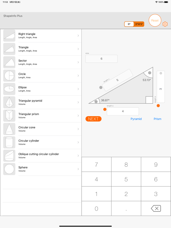 Figure calculator ShapeInfo