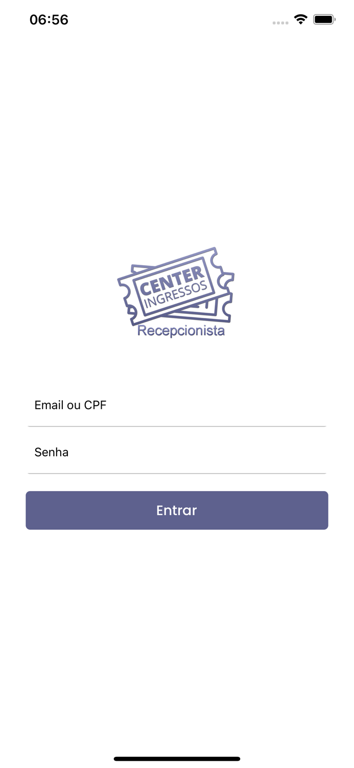 Center Ingressos Recepcionista