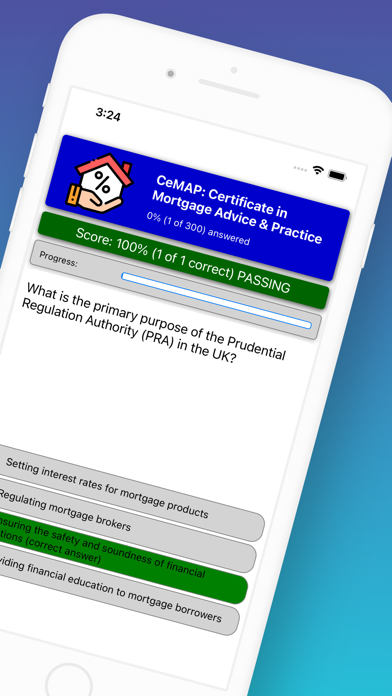 CeMAP Mortgage Advice Exam Screenshot
