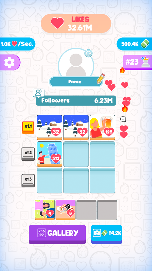 #2. Fame Clicker (iOS) Bởi: Piziz Games
