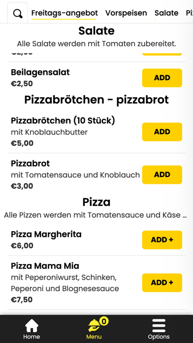 Pizzeria Calabria Merzig Screenshot