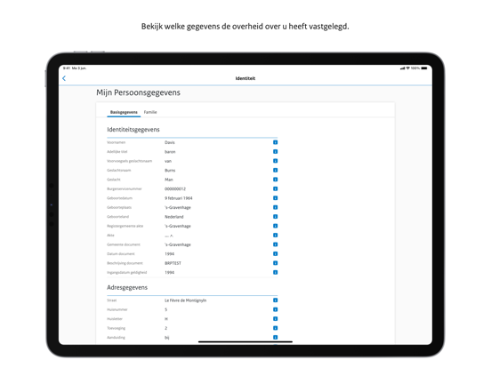 MijnGegevens iPad app afbeelding 3