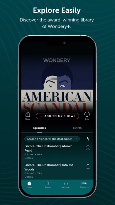 Wondery: Discover Podcasts Screenshot