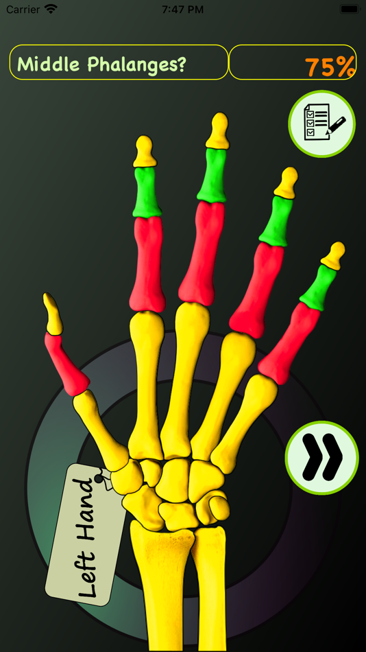 #2. Hand Bones: Speed Anatomy Quiz (iOS) 由: Krzysztof Gwiazda