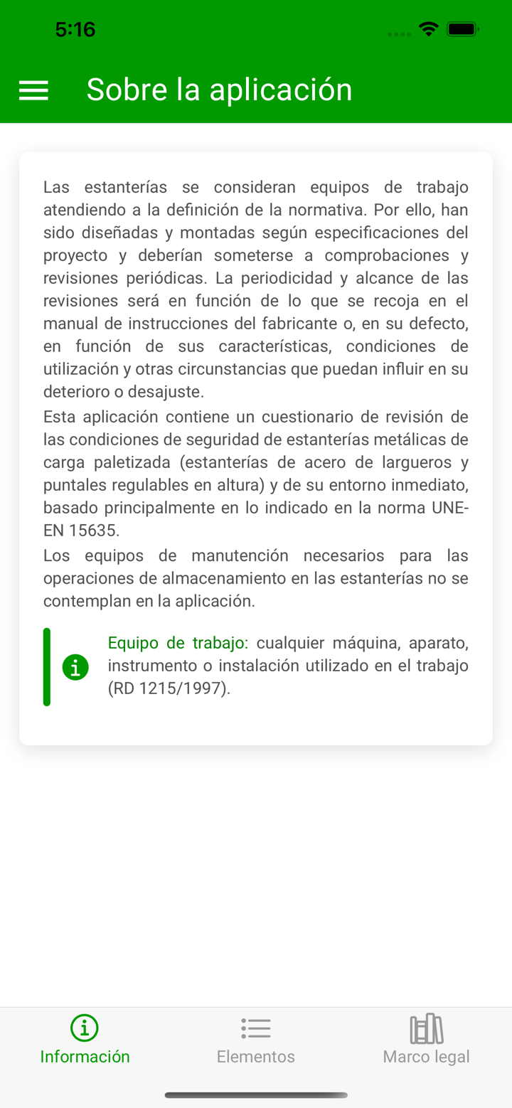 Estanterías Condic. Seguridad screenshot 4