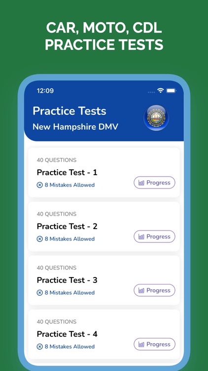 NH DMV Permit Test Practice