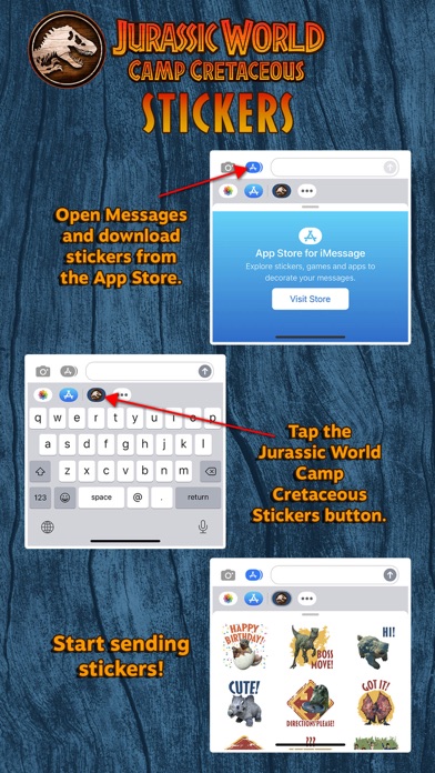 JW Camp Cretaceous Stickers Screenshot