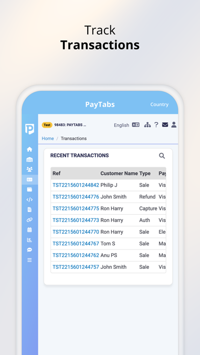 PayTabs Merchant App Screenshot