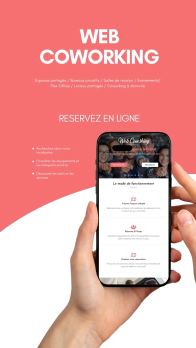 Web Coworking app screenshot