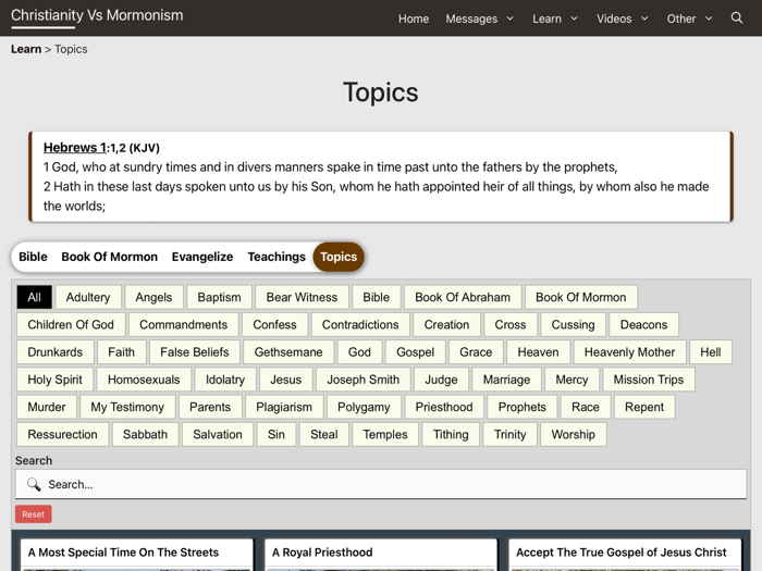 Christianity Vs Mormonism